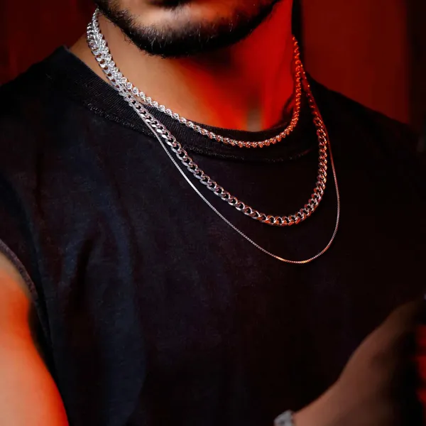 Pure_925_Silver_Plain_Cuban_Chain_For_Men