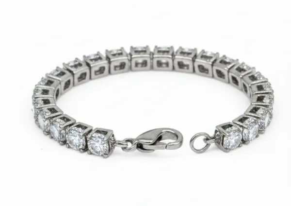 Pure_925_Silver_Tennis_Bracelet_4mm_For_Men_Women