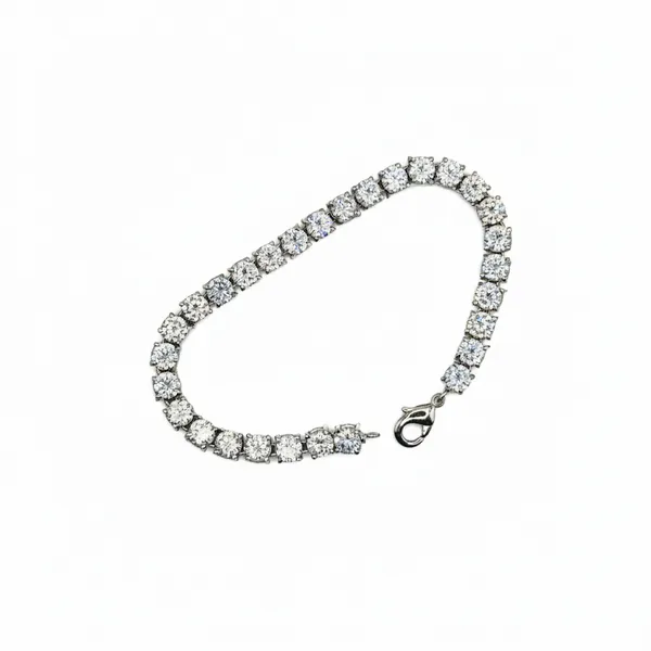 Pure_925_Silver_Tennis_Bracelet_4mm_For_Men_Women