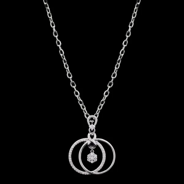 Pure_925_Silver_Double_Circle_Moissanite_Pendant_For_Women
