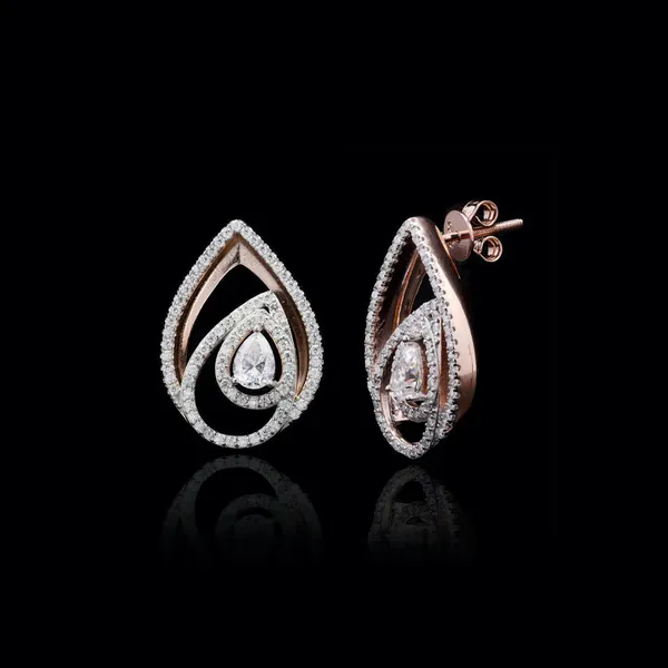 Pure_925_Silver_Leaf_Layer_Moissanite_Earrings_For_Women_Gold