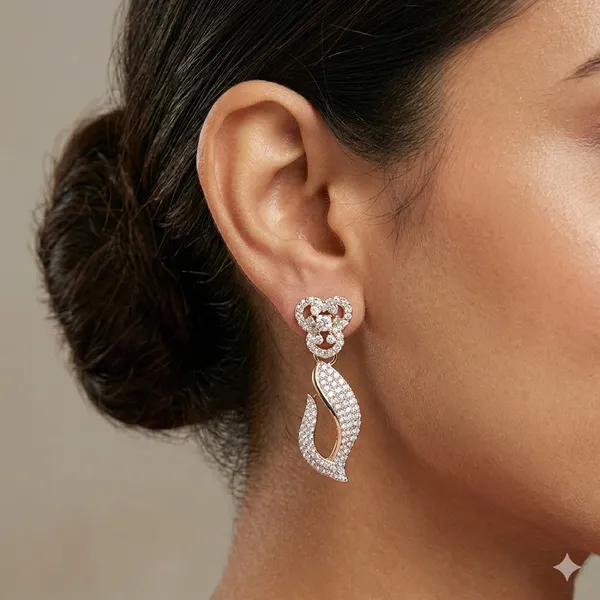 Pure_925_Silver_Drop_Moissanite_Earrings_For_Women_Gold