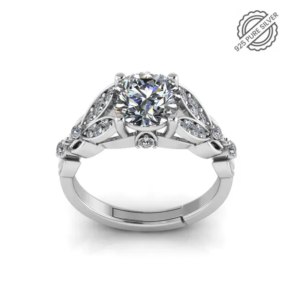 Pure_925_Silver_Solitaire_Bloom_Ring_For_Women
