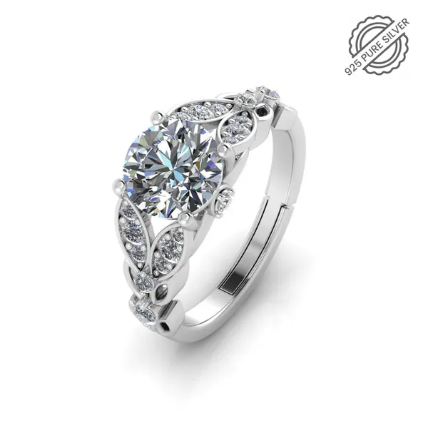 Pure_925_Silver_Solitaire_Bloom_Ring_For_Women