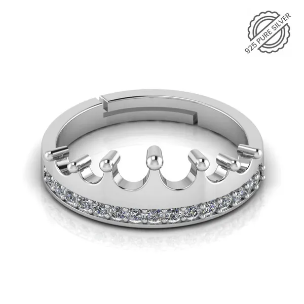 Pure_925_Silver_Crown_Ring_For_Men_Women