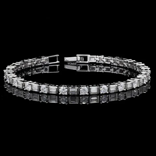 Pure_925_Silver_2_Stone_Moissanite_Bracelet_For_Women