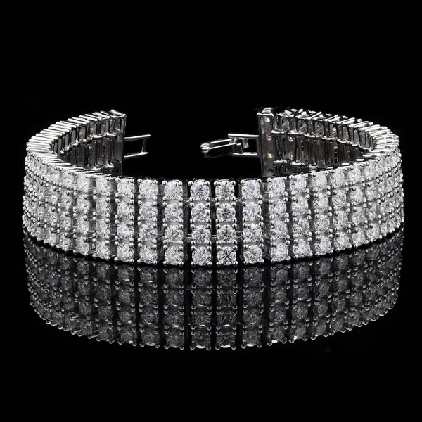 Pure_925_Silver_4_Layer_Tennis_Moissanite_Bracelet_For_Women