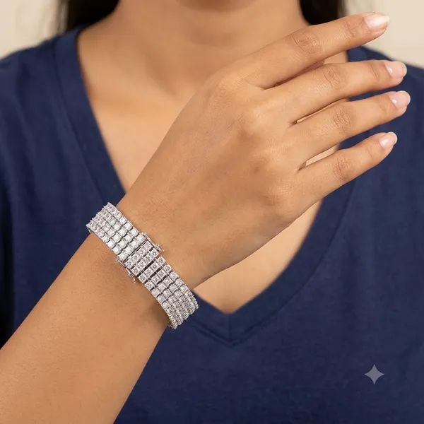 Pure_925_Silver_4_Layer_Tennis_Moissanite_Bracelet_For_Women