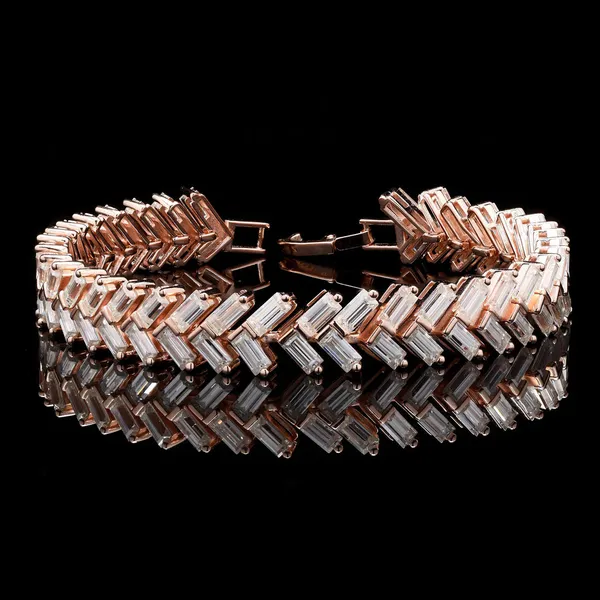 Pure_925_Silver_Baguette_Moissanite_Bracelet_For_Women