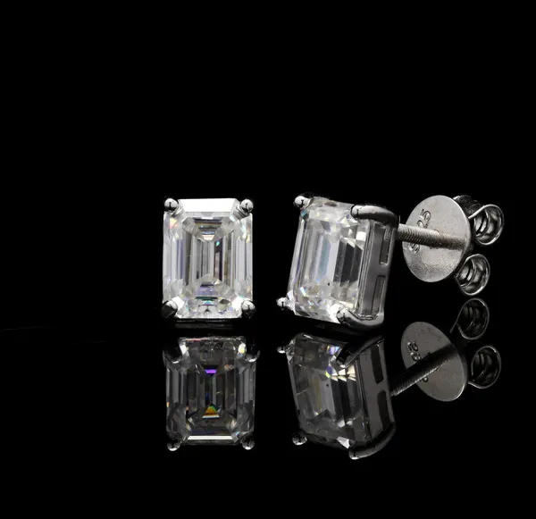 Pure_925_Silver_Emerald_Cut_Moissanite_Diamond_Studs_For_Men_Women