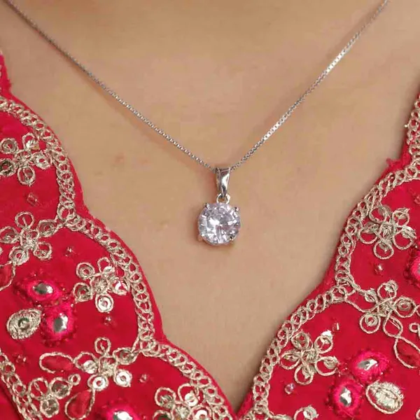 Pure_925_Silver_4_Prong_Solitaire_Pendant_For_Women