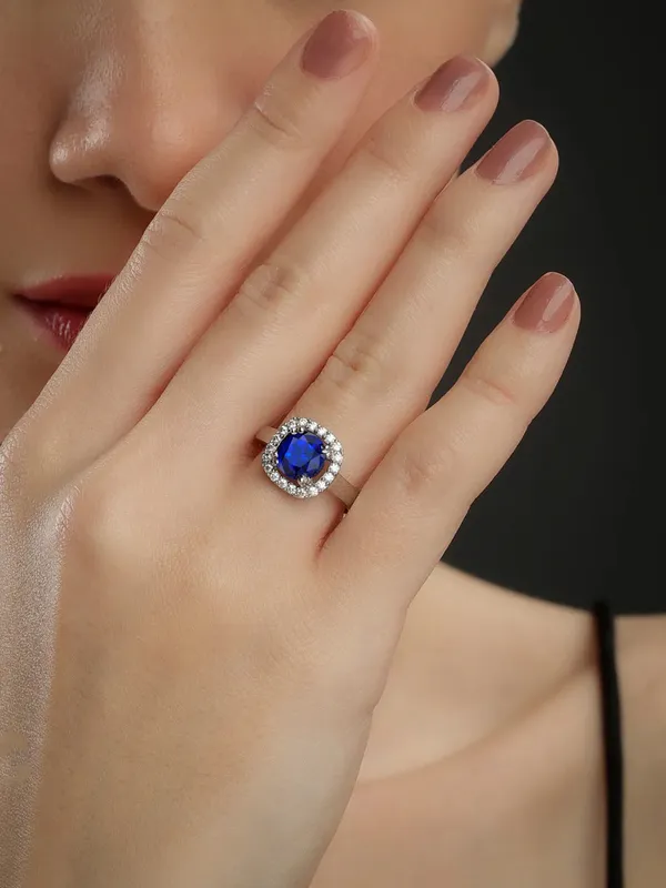 Pure_925_Silver_Sapphire_Engagement_Ring_For_Women