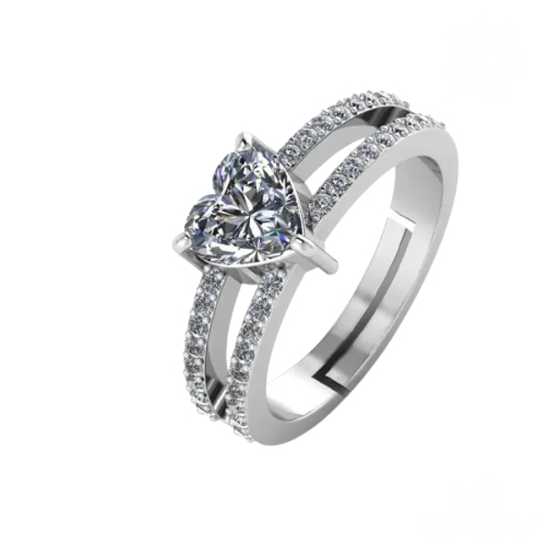 Pure_925_Silver_Iced_Heart_Ring_For_Women