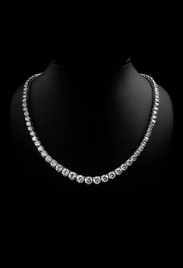 Pure_925_Silver_Moissanite_Diamonds_Gradient_Tennis_Chain_For_Women