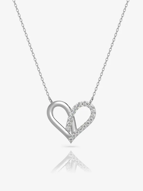 Pure_925_Silver_Attract_Heart_Necklace_For_Women