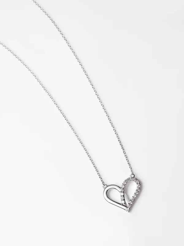 Pure_925_Silver_Attract_Heart_Necklace_For_Women