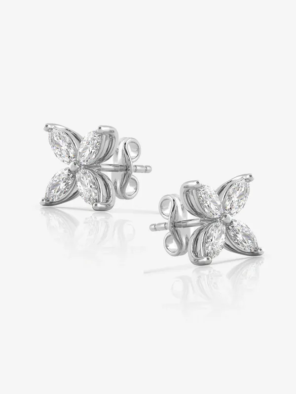 Pure_925_Silver_Marquise_Floral_Earrings_For_Women