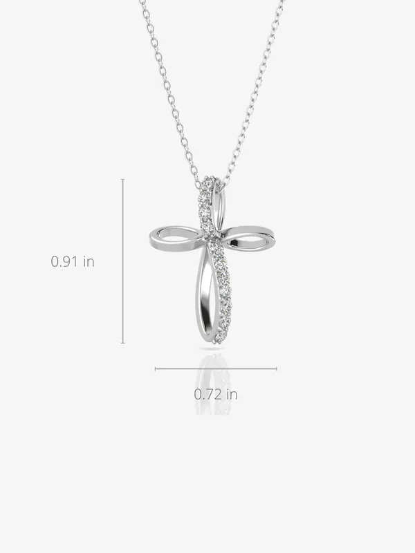 Pure_925_Silver_Infinity_Cross_Pendant_For_Women_Gold