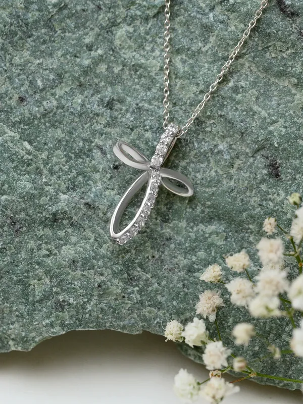 Pure_925_Silver_Infinity_Cross_Pendant_For_Women_Gold