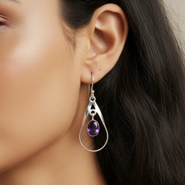Pure_925_Silver_Amethyst_Danglers_Earrings_For_Women