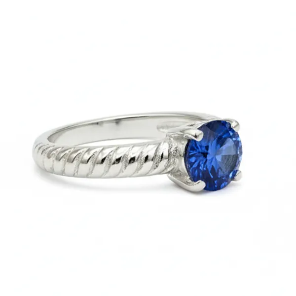 Pure_925_Silver_Ribbed_Blue_Iolite_Ring_For_Women