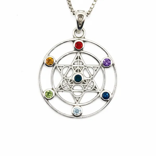 Pure_925_Silver_Chakra_Of_Life_Pendant_For_Men_Women