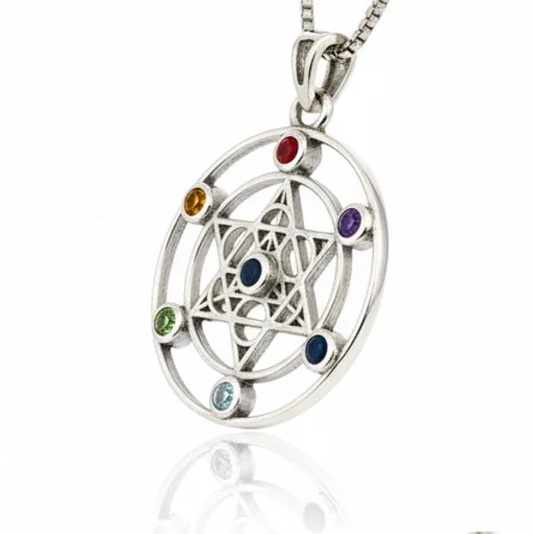 Pure_925_Silver_Chakra_Of_Life_Pendant_For_Men_Women