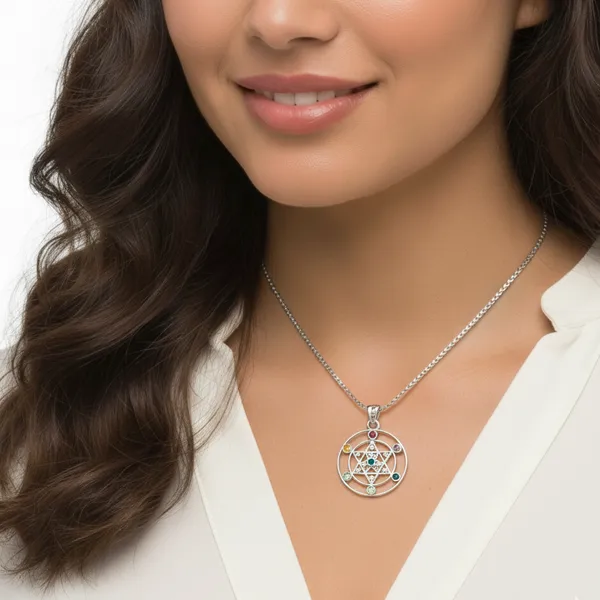 Pure_925_Silver_Chakra_Of_Life_Pendant_For_Men_Women