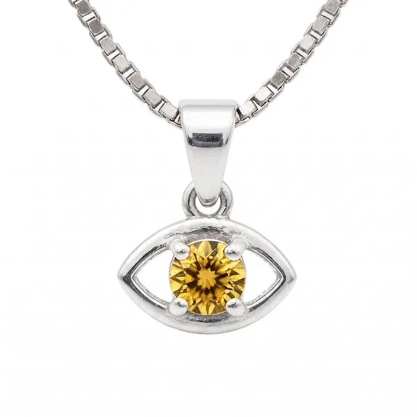 Pure_925_Silver_Evil_Eye_Citrine_Pendant_For_Men_Women