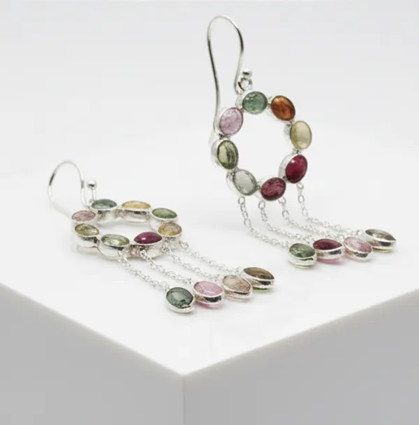 Pure_925_Silver_Multi_Stone_Danglers_Earrings_For_Women