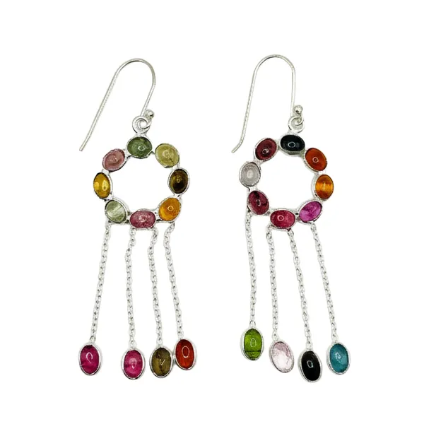 Pure_925_Silver_Multi_Stone_Danglers_Earrings_For_Women