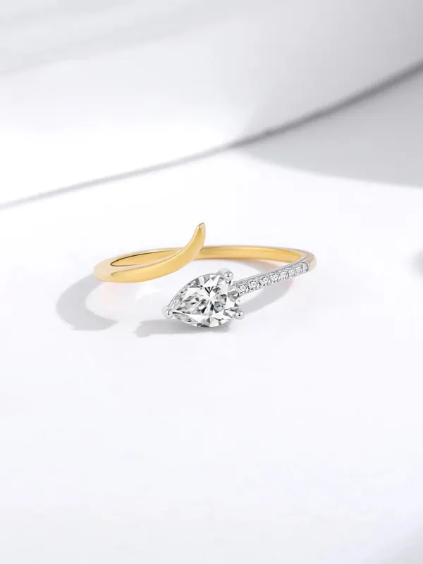 Pure_925_Silver_Golden_Snake_Ring_For_Women