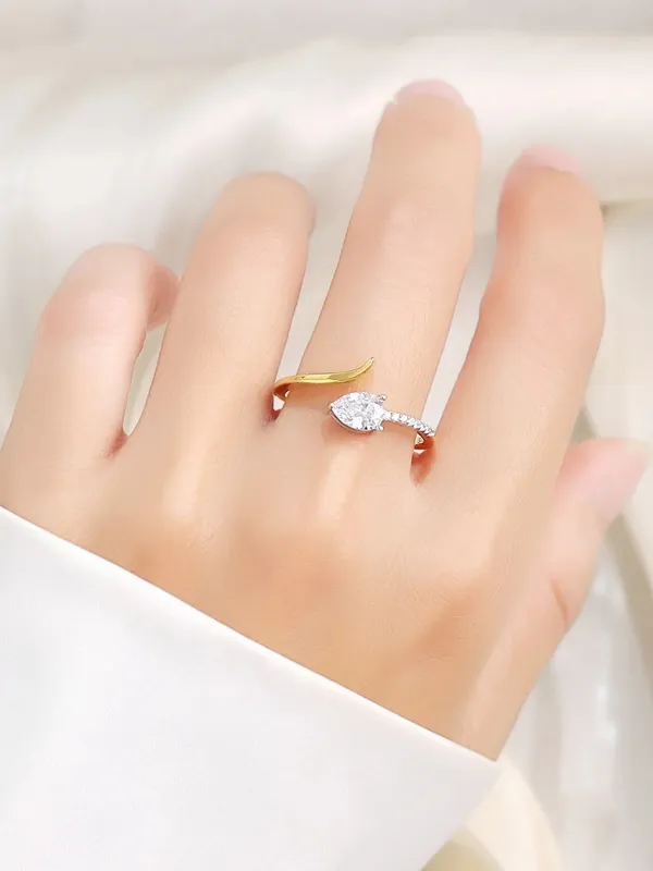 Pure_925_Silver_Golden_Snake_Ring_For_Women