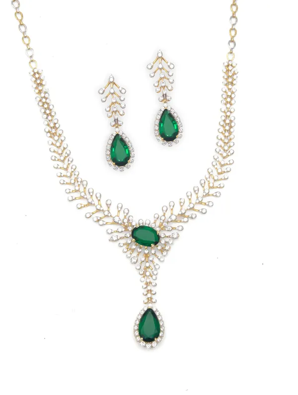 Pure_925_Silver_Wedding_Necklace_Set_For_Women