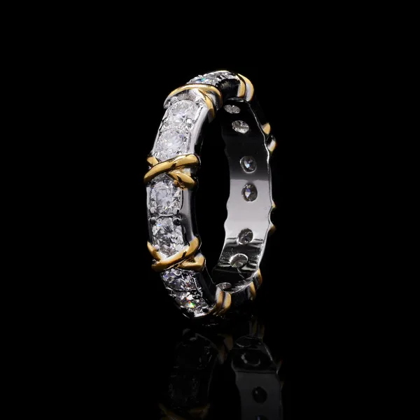 Pure_925_Silver_Golden_Embrace_Moissanite_Diamond_Eternity_Band_Ring_For_Women