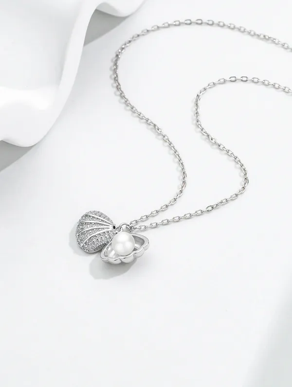 Pure_925_Silver_Shell_Pendant_For_Women