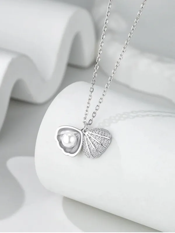 Pure_925_Silver_Shell_Pendant_For_Women
