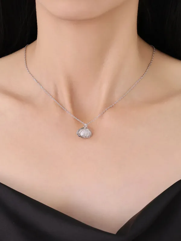 Pure_925_Silver_Shell_Pendant_For_Women