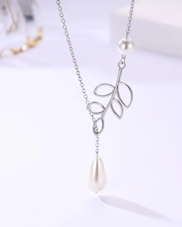 Pure_925_Silver_Pearl_With_Leaf_Pendant_For_Women