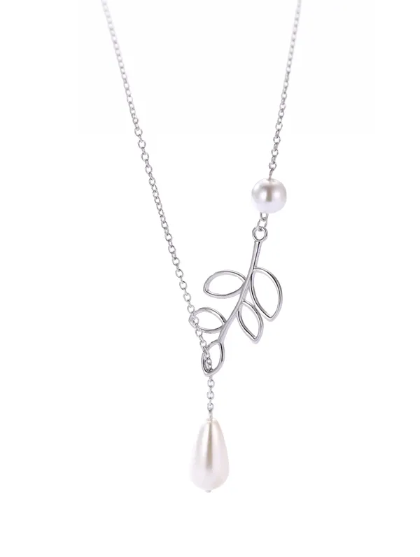 Pure_925_Silver_Pearl_With_Leaf_Pendant_For_Women