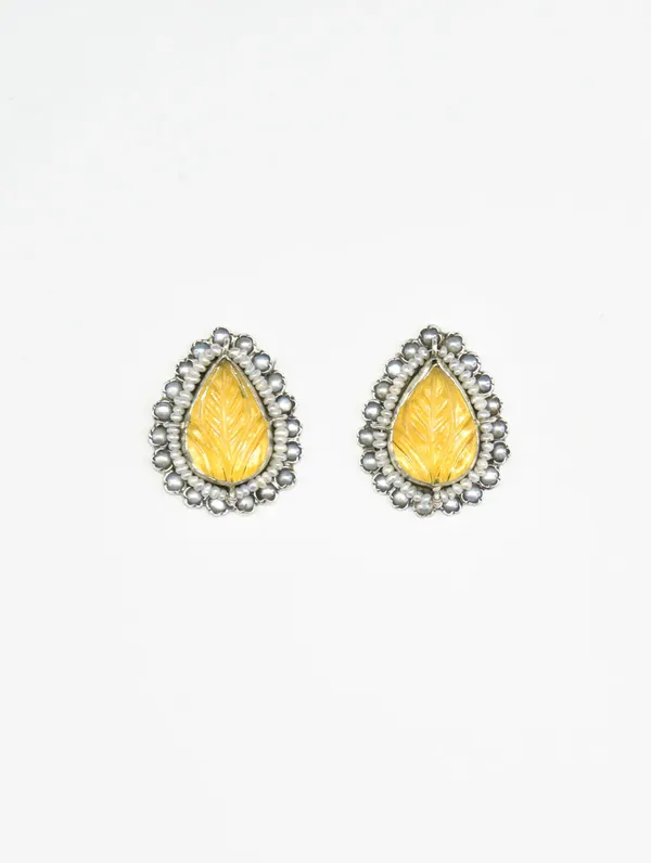 Pure_925_Silver_Yellow_Necklace_Set_For_Women