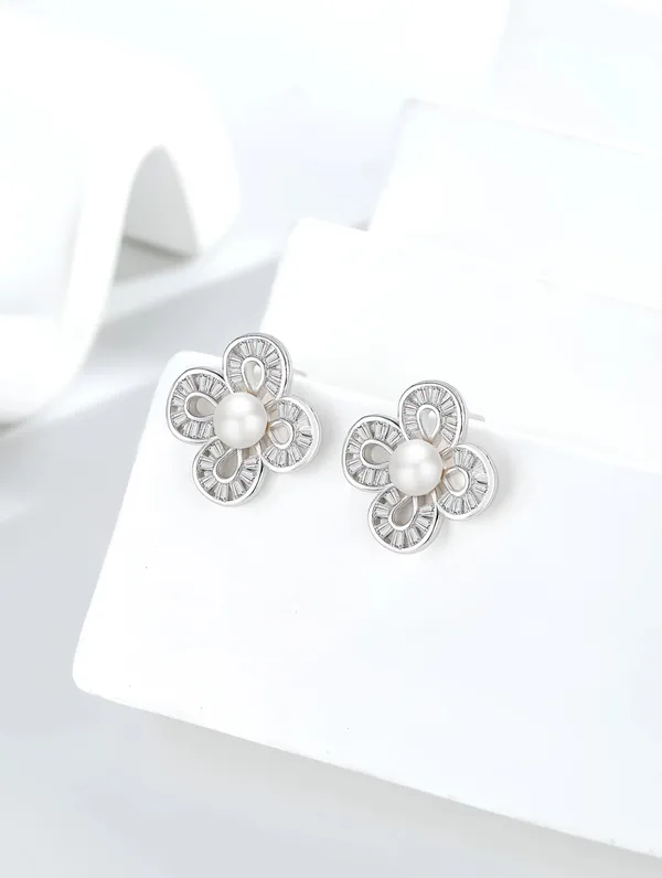 Pure_925_Silver_Pearl_Flower_Pendant_Set_For_Women