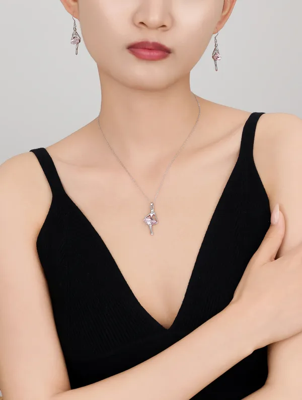 Pure_925_Silver_Dancing_Girl_Pendant_Set_For_Women