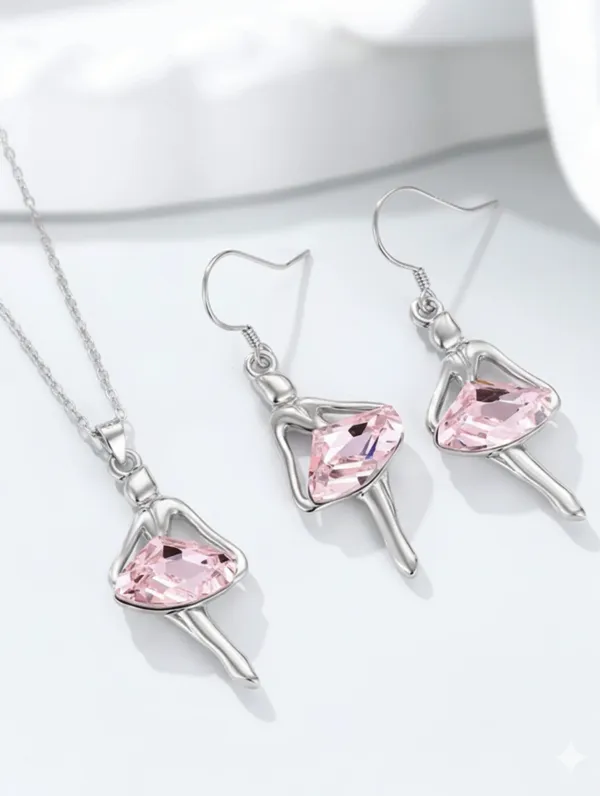 Pure_925_Silver_Dancing_Girl_Pendant_Set_For_Women