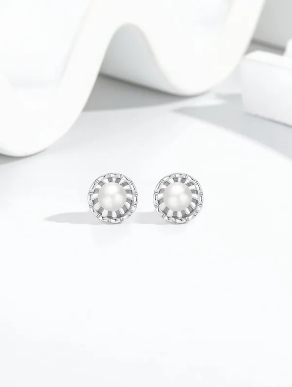 Pure_925_Silver_Classic_Pearl_Bloom_Stud_Earrings_For_Women