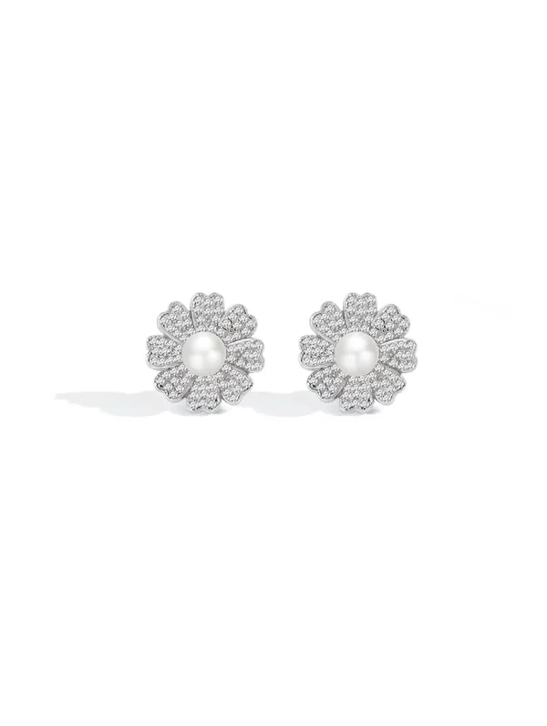 Pure_925_Silver_Pearl_Bloom_Radiance_Earrings_For_Women