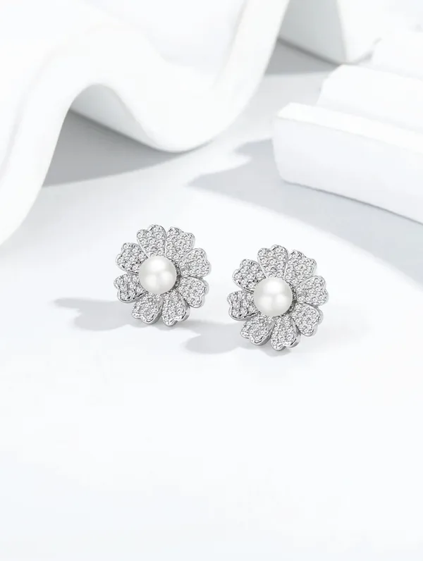 Pure_925_Silver_Pearl_Bloom_Radiance_Earrings_For_Women