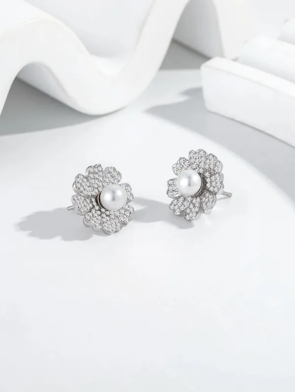 Pure_925_Silver_Pearl_Bloom_Radiance_Earrings_For_Women