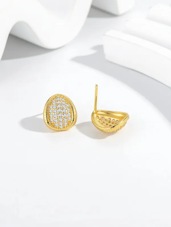 Pure_925_Silver_Royal_Spark_Oval_Earrings_For_Women