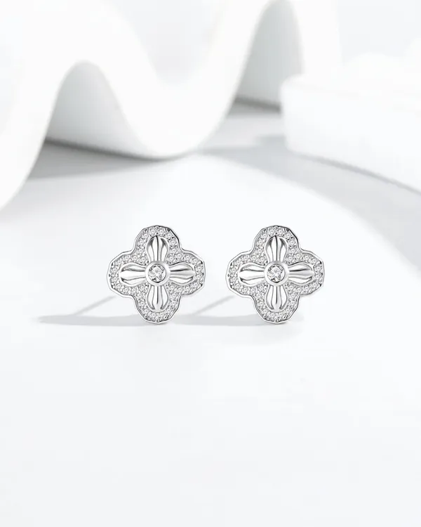 Pure_925_Silver_Petal_Sparkle_Stud_Earrings_For_Women
